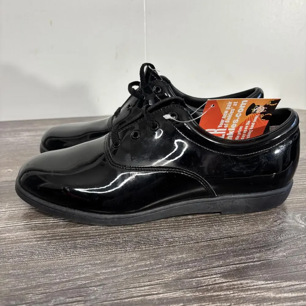 Dinkles Shoes Mens 9 Womens 11 Black Synthetic Derby Marching Band Dress Lace Up